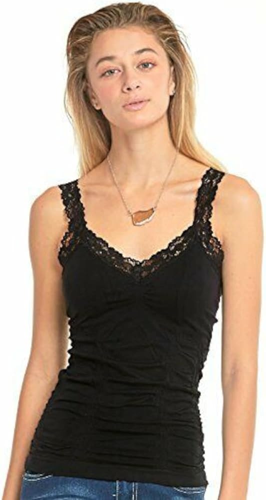 Womens Lace Trim Camisoles - Dark Grey One Size at Amazon Women's